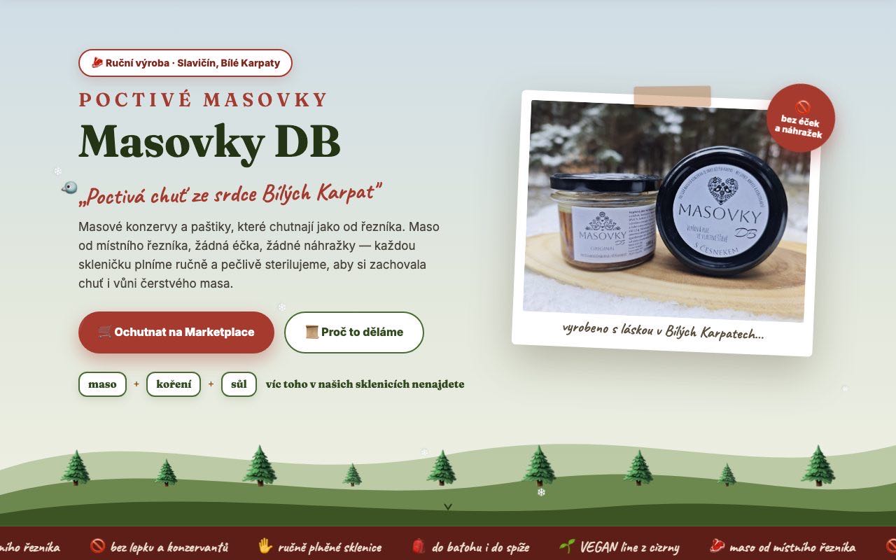 Náhled webu Masovky DB