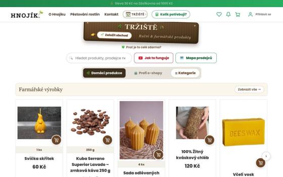Tržiště Hnojík — marketplace pro farmáře